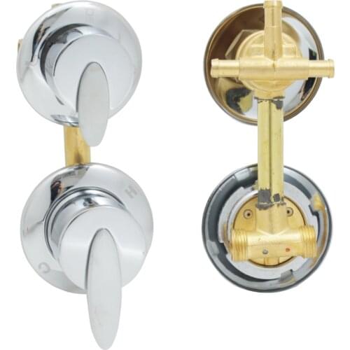 3 way Outlet 10 cm Shower Panel Room Mixer Tap Brass Cold and Hot Water Mixing Shower Cabin Faucet Separate Shower enclosure