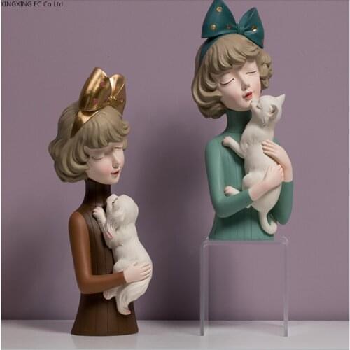 Bowknot Girl Home Decoration Decoration Creative Living Room Decoration Wine Cabinet Desktop Display TV Cabinet Gift Decoration