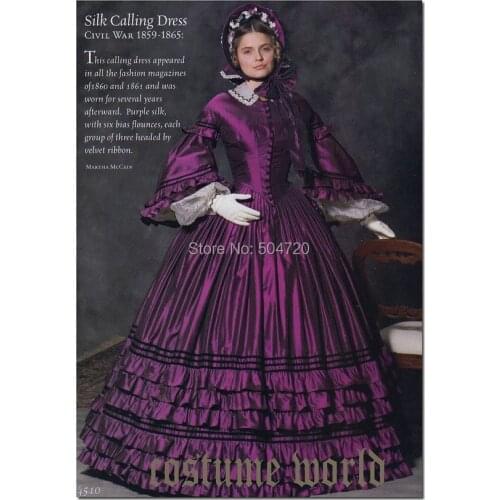 Custom-madeR-702 Vintage Costumes 1860s Civil War Southern Belle Ball wedding Dress/Gothic Lolita Dress Victorian dresses