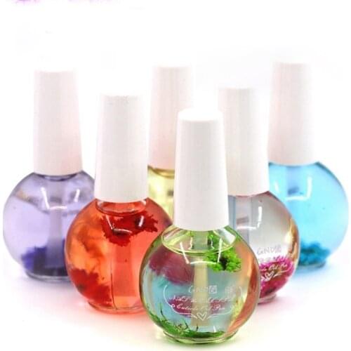 Nail Treatments Repair 15ml Dried Flowers Softener Nutritional Cuticle Oil Nutritious Gel Polish Cuticle Nail Art Tool Care Oil