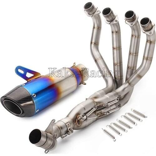 Motorcycle Exhaust Muffler Pipe Modified For Kawasaki Z1000 2010-1018 Stainess Steel Front Pipe Full System Carbon fiber Tail