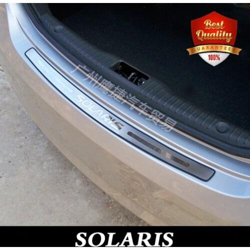 For hyundai solaris 2010-2017 Rearguards Stainless steel Rear bumper protector auto accessories 1pcs car styling