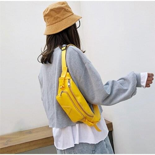 Women Bags 2021 PU Leather Handbags Unisex Fashion Pure Color Bag Shoulder Waterproof Crossbody Bag Chest Bag sac main femme
