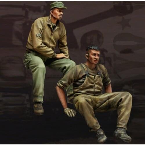 1/35 U.S. Tank Commander, Resin Model Soldier GK, World War II military theme, Unassembled and unpainted kit