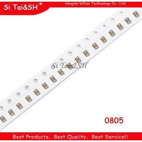 100pcs 1UF X5R Error 10% 16V 0805 105 SMD Thick Film Chip Multilayer Ceramic Capacitor