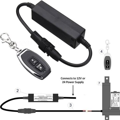 12V 24v Linear Actuator RF433MHz Wireless Remote Control Switch Control 1and 2 Linear Actuator