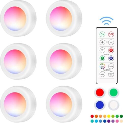 16 Colors RGB Under Cabinet Lighting Touch Sensor LED Closet Night Lights Wireless Dimmable Wardrobe Stair Wall Lamp