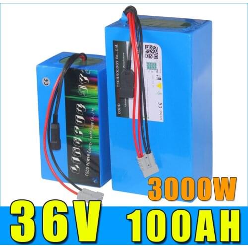 36V 100AH Electric bike Lithium ion Battery Pack with 2000W 3000W BMS 5A Charger