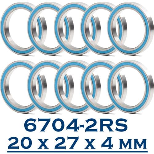 6704RS Bearing 10PCS 20x27x4 mm ABEC-3 Hobby Electric RC Car Truck 6704 RS 2RS Ball Bearings 6704-2RS Blue Sealed
