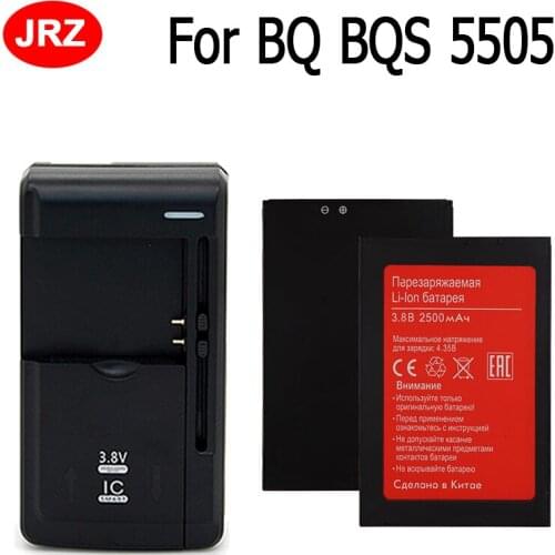 2pcs 2500mAh BQS-5505 Battery For BQ BQS 5505 BQS5505 Amsterdam Mobile Phone Accumulator High Quality+Universal Charger