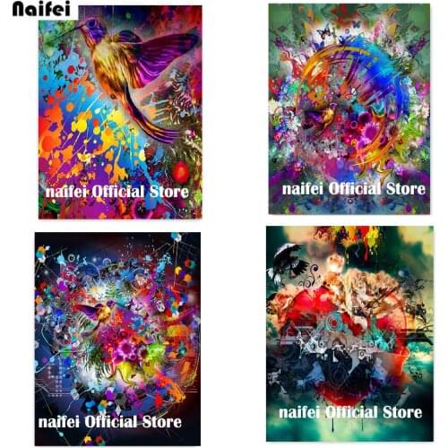5D DIY Diamond Embroidery Animals Cross Stitch Full Drill Diamond Painting Abstract Bird Flower Rhinestones Mosaic Home Decor