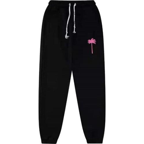 Palm Angels 22SS Letters Logo male and female couple style maple leaf flower fashion casual trousers Boyfriend gift