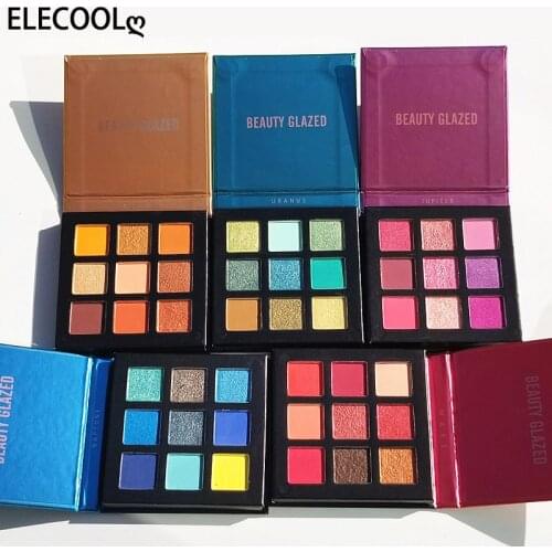 ELECOOL 9 Color matte Eyeshadow Eye Makeup Waterproof Mineral Powder Shimmer Eye Shadow Make up Palette Cosmetics For Women