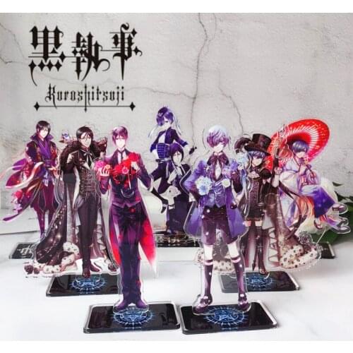 Anime 15 cm Stand Figure kuroshitsuji Sebastian Ciel Stand Plate Model
