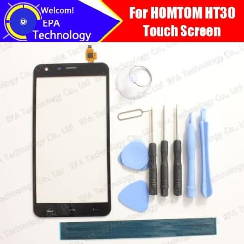 HOMTOM HT30 Digitizer Touch Screen 100% Guarantee Original Glass Panel Touch Screen Digitizer For HT30 + tools + Adhesive