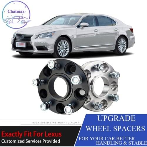 For Lexus LS 2007+ 5X120 60.1CB 25mm Thick Hubcenteric Black/White Color Wheel Spacer Adapters