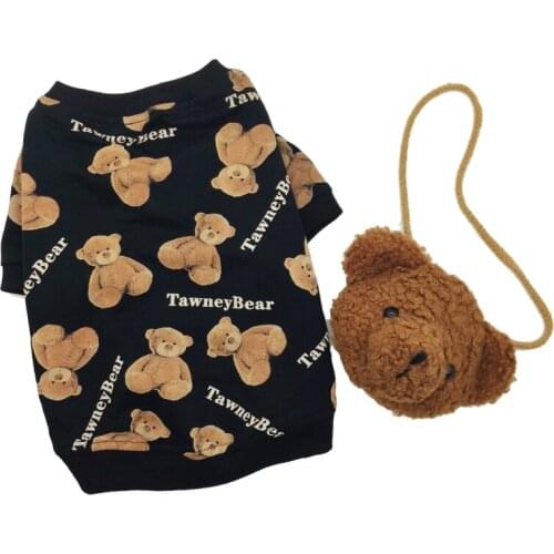 Lovely Dog Clothes Jacket Coats with Bag Cute Winter Warm Design Pet Small Medium Dog Clothes Hoodie Bear Costumes Outfit