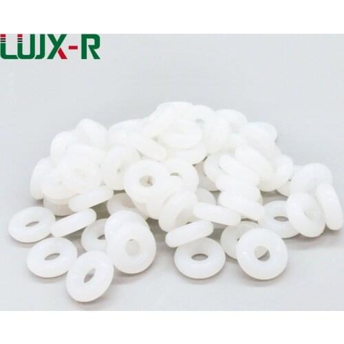 LUJX-R VMQ Gaskets 5mm Thickness O Ring Seal White O-Ring Sealing Outside Dia. 15/18/19/20/22/23/25/27mm Silicone Gaskets Seal