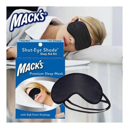 Macks sleep eyeshade goggles lovely light-blocking eyemask with earplugs set for men and women
