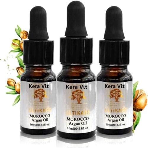 Moroccan argan oil 3*pcs 10ml for hair care and protects damaged hair for moisture hair 100ml hair salon products