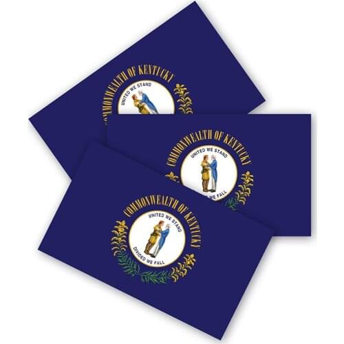 Kentucky Flag Bumper Stickers 3-pack Made of Durable Waterproof Material,motorcycle Helmet Trunk Truck Vinyl Decals