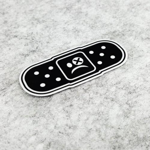 2pcs Funny Band Aid Hurt Injury Stickers Car Stying and Decals Auto Window Body Guitar Applique Tape
