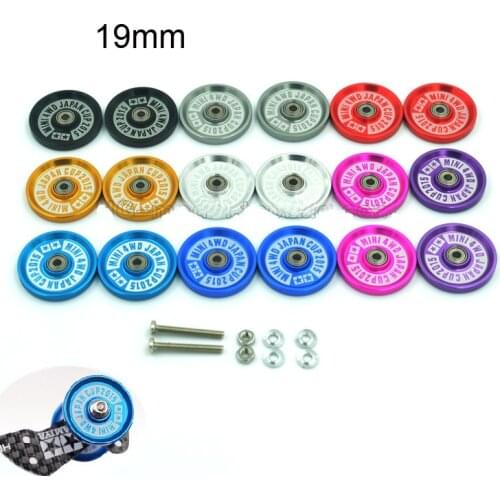 4PCS/8PCS 15464 19mm Aluminum Alloy Guide Roller Printing Memorial Wheel Rollers With Washers Screws Nuts Tamiya Mini 4WD Car