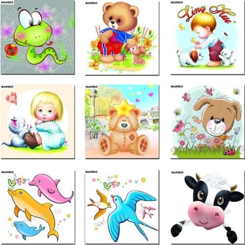 New Diamond Embroidery DIY Diamond Painting Cross Stitch Picture Rhinestones Full Square Diamond Mosaic Cartoon series ABC411