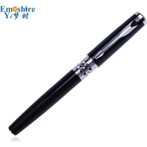 New Arrival Black Advertising Business Signature Pen Gift Metal Customization Gift Pens Logo Ballpoint Pen Wholesale P564
