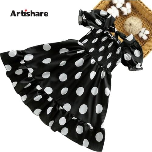 Girls Dress Dot Pattern Girls' Dresses Summer Kids Dress Casual Style Childrens Costumes For Girls 6 8 10 12 14