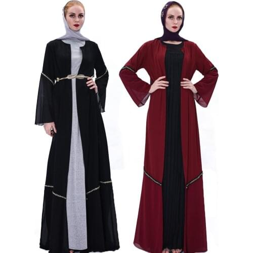 Ramadan Abaya Women Dubai Open Cardigan Kimono Jilbab Muslim Long Maxi Dress Caftan Islam Clothing Arab Robe Cocktail Party Gown