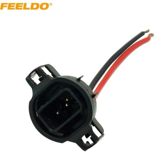 FEELDO 20Pcs H16/5202/2504/PSX24W Bulbs Male Connector For Fog Lights Wiring Pigtail Harness #AM1348
