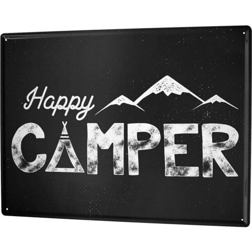 SINCE 2004 Metal Sign Sayings Happy Camper
