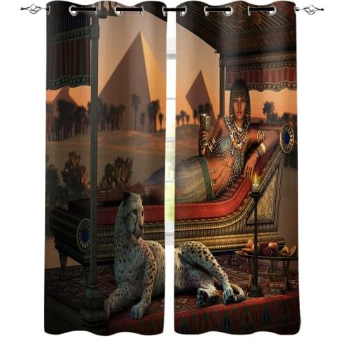 Cleopatra Egyptian Queen Culture Windows Curtains For Living Room Bedroom Decorative Kitchen Curtains Drapes Treatments
