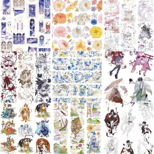 Fairy Gothic Theme Collection PET Tape for Card Making Bullet Journal DIY Scrapbooking Decorative Sticker