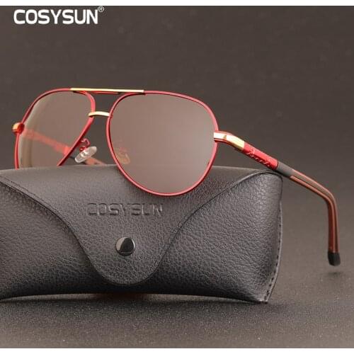 COSYSUN Vintage Aluminum Men Polarized Sunglasses Male Classic Brand Sun glasses Coating Lens Driving Eyewear For Men/Women