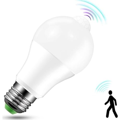 Auto ON/OFF Led Lamp Lampara With Motion Sensor 12W 18W PIR Motion Sensor Led Bulb Indoor Lighting AC85-265V Ampoule Led E27 B22