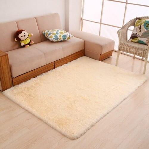 Zeegle Thickening Shaggy Large Area Rug For Living Room Soft Solid Bedroom Carpets Anti-slip Bedside Rug Sofa Table Floor Mats