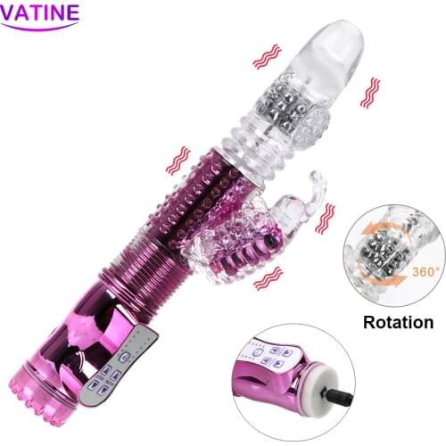 Rotate Wand Woman Rabbit Vibrators Dildos Sex Toys For Women Female Masturbator Erotic Machine Clitoris Anal Plug Adults Shop