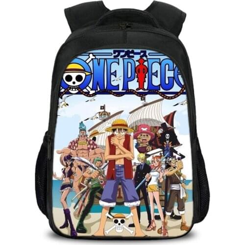 Japanese Anime One Piece Backpack FNNA UT Ace Zoro Sanji Luffy Women Men Casual Bag Boys Girls School Bags Laptop Mochila Bolsa