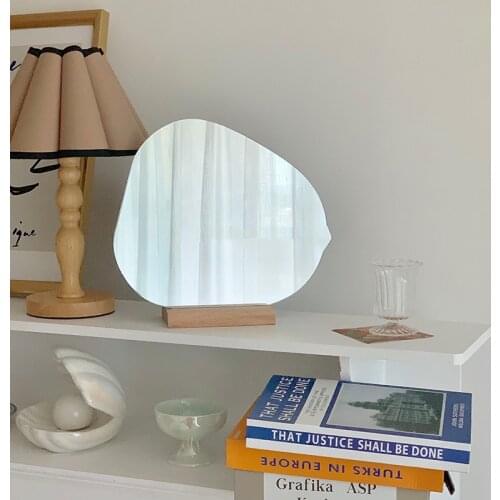 Makeup Mirror Nodic Style Dressing Mirror Round For Dorm Room And Bedroomзеркало с Подсветкойbeauty Mirror Palace Wind Hand Held