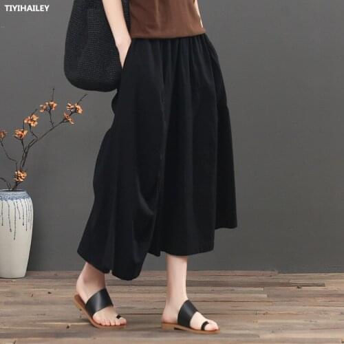 TIYIHAILEY Free Shipping 2021 New Long Mid-calf Elastic High Waist Women Chiffon Skirts Summer Plaid Patchwork Thin Striped