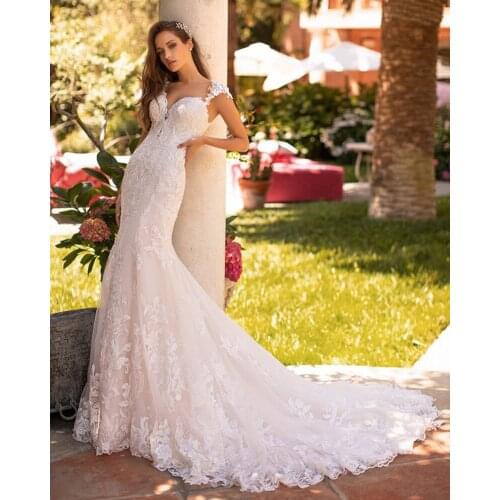 Robe Soiree Mariage Tulle Mermaid Wedding Dress Sweetheart Neck Princess Vestido Novia Backless Sukienka Na Wesele Bridal Gown