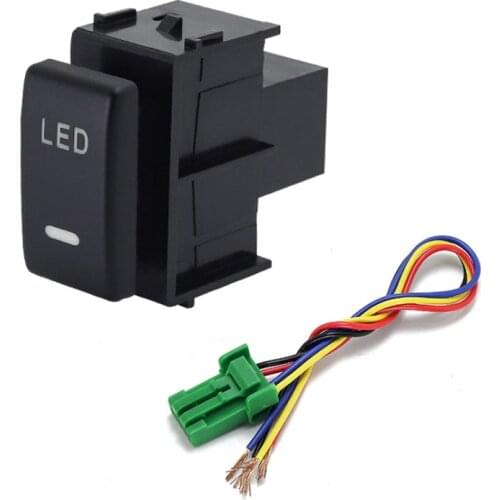 1PC LED DRL Parking radar Battery power supply Steering Sheel Heating Rearview fan Switch Button For Nissan Tiida 05-08