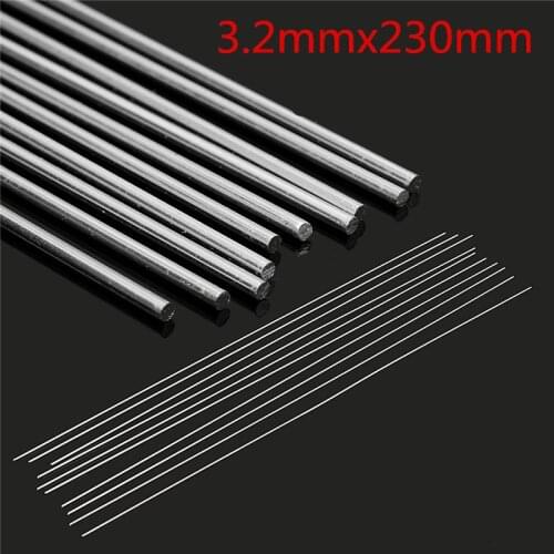 10pcs 3.2mmx230mm Silver Aluminum Alloy Welding Rod Low Temperature Metal Soldering Brazing Wire Solder TIG Filler Rods