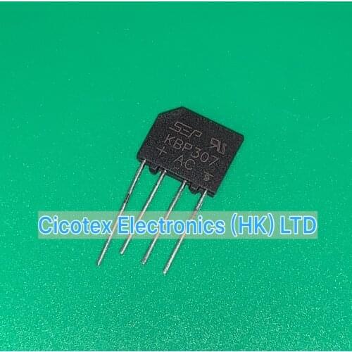 10pcs/lot KBP307 KBP4 KBP 307 DIP4 Voltage Range 50 to 1000 Volts Current 3.0 Amperes KBP307G