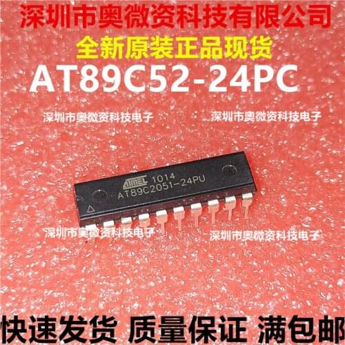 100% Original In Stock New AT89C2051 AT89C2051-24PU 8 8051 2K DIP-20