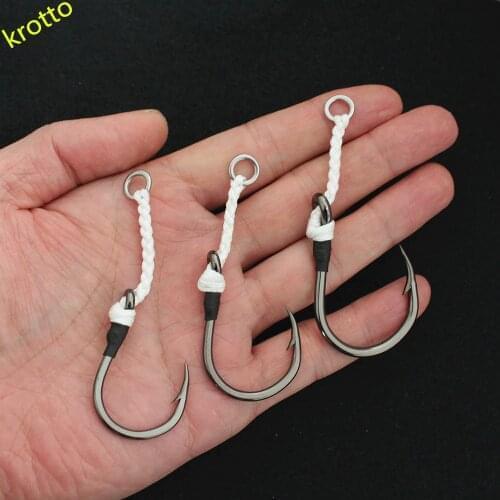 High-carbon Steel Fish Hook With Barbed Ocean boat fishing High-strength Bear The Pull 120kg 6pcs/lot jig Bait Accessories