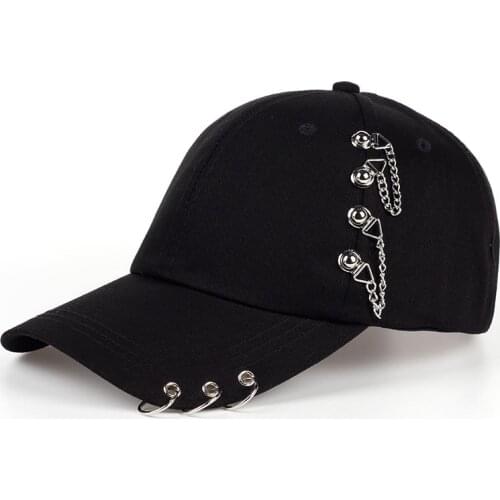 2021 New Arrivals Casual Solid Adjustable Iron Ring Baseball Caps Snapback Cap Casquette Hats Fitted Casual Gorras Dad Hats