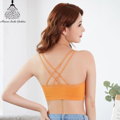 Bras For Women Lace Beautiful Back Seamless Bra Tank Top Cotton Brassiere Ladies Sexy Lingerie Comfort Womens Underwear